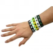 Lot de 5 bracelets silicone cannabis