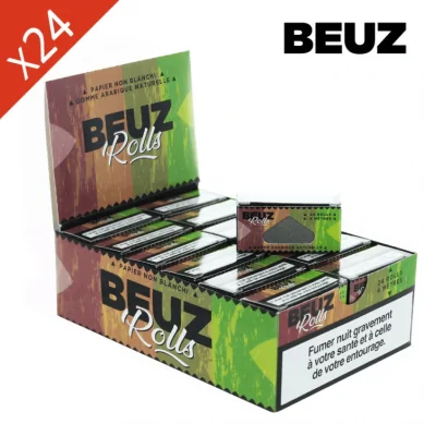 Boite de 24 Rouleaux de feuille Beuz Slim Brown