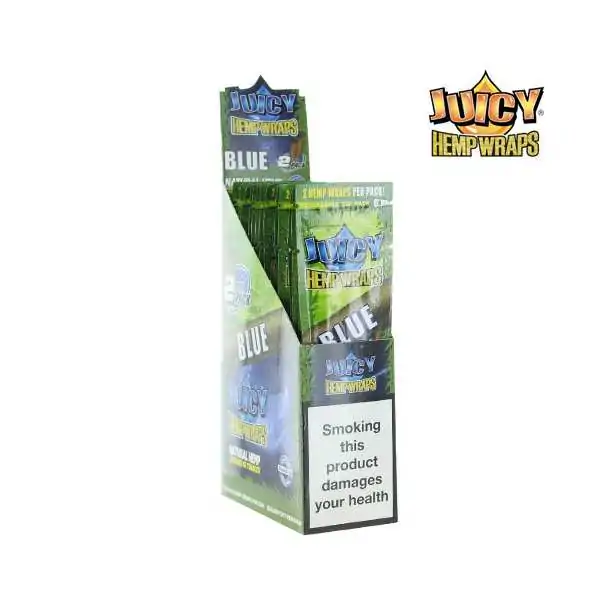 Blunt de chanvre Blue Boîte de 25 paquets | JUICY JAY'S