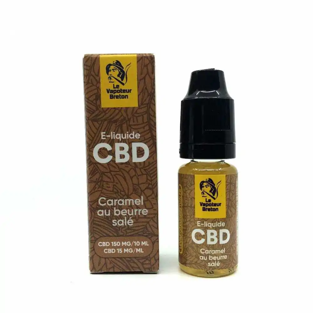 E-liquide CARAMEL AU BEURRE SALÉ au CBD 150mg - 10ml