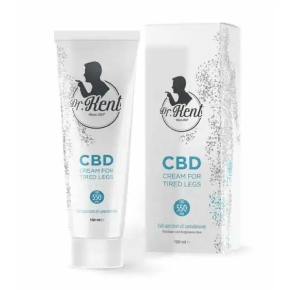 550mg CBD Crème Dr. Kent jambes tendues 100ml