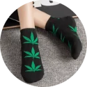 CBD & CHANVRE : CHAUSSETTES FEUILLES DE CANNABIS